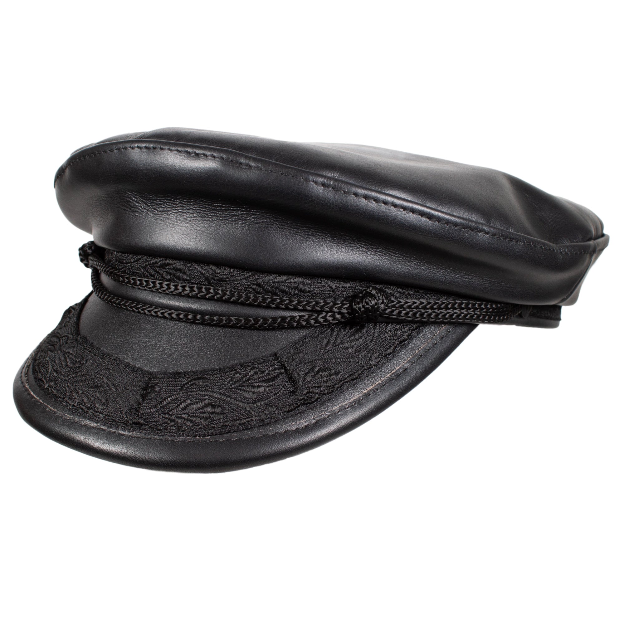 ネイビー レザー キャスケットCAPAS Leather - Capas Headwear