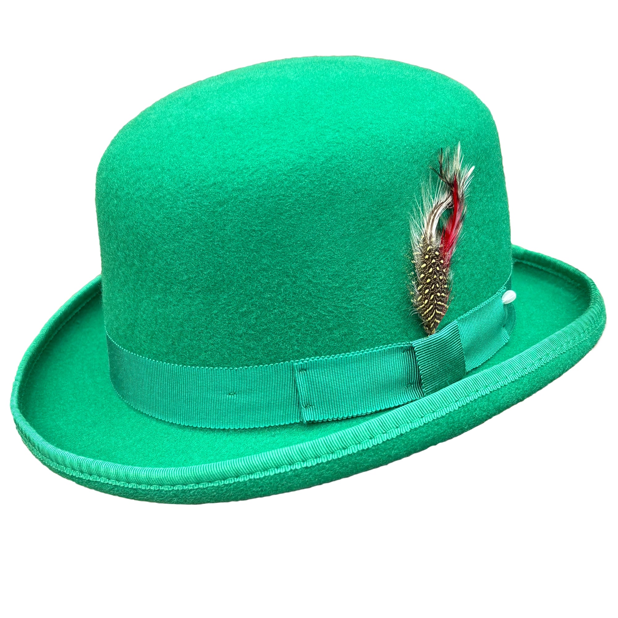 Vintage P&C. Habig Wien Austrian Green Fur Felt Derby Bowler Hat Bullock & Jones Habig Hats - Etsy UK main image 2